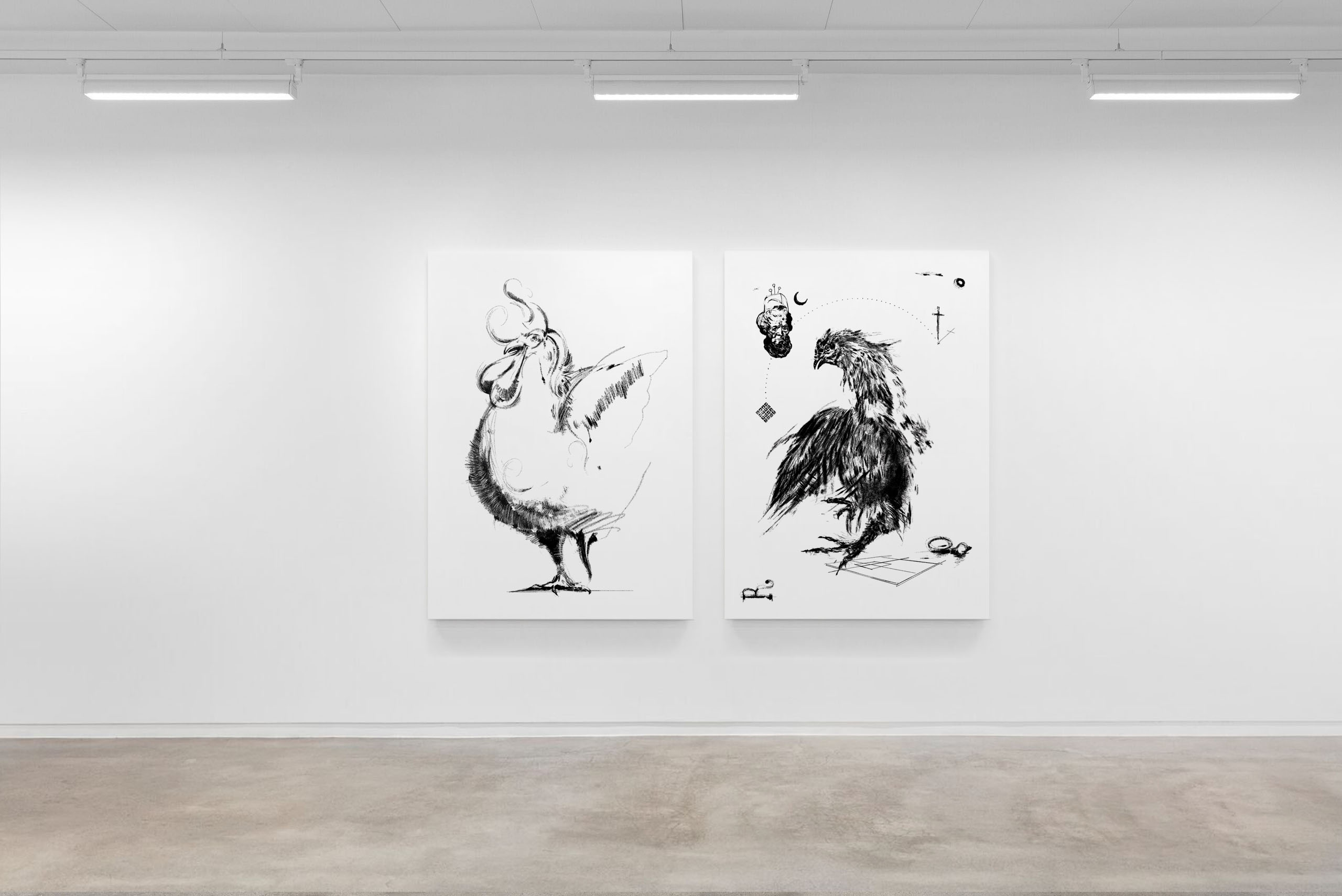 soheil hosseini/سهیل حسینی/استودیو تهران/Tehran Studio/tehran gallery/نقاشی/هنر/rooster/خروس